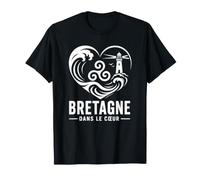 Bretagne dans Le Cœur Triskell Phare Breton Mer Océan T-Shirt