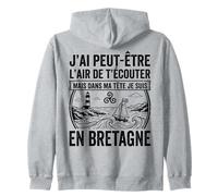 Bretagne dans ma tête Humour pour Breton Breizh Sweat à Capuche