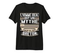 Bretagne Drapeau Breton Homme Briton Humour T-Shirt Haut de Gamme