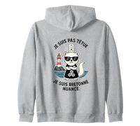 Bretagne Femme - Hermine Bretonne Humour Coiffe Triskell Sweat à Capuche