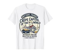 Bretagne France - Crêpe Capitale - Logo Mascotte Vintage T-Shirt