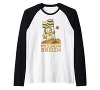 Bretagne Hermine Astronaute sur la Lune et Drapeau Breton Manche Raglan