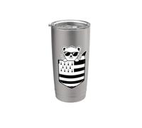 Bretagne Hermine Bretonne Poche Drapeau Breton Gwenn Ha Du Gobelet isotherme en acier inoxydable double paroi