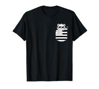 Bretagne Hermine Bretonne Poche Drapeau Breton Gwenn Ha du T-Shirt