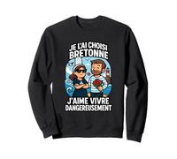 Bretagne Homme Couple Breton - Bretonne Têtue Humour Sweatshirt