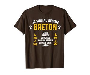 Bretagne Humour Je suis Au Régime Breton T-Shirt