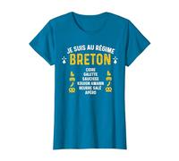 Bretagne Humour Je suis Au Régime Breton T-Shirt, Femme, Saphir, 3XL