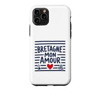 Bretagne Mon Amour Bretonne Breton Cœur Triskell et Hermine Coque pour iPhone 11 Pro