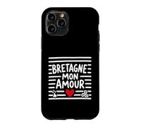 Bretagne Mon Amour Bretonne Breton Cœur Triskell et Hermine Coque pour iPhone 11 Pro