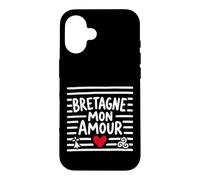 Bretagne Mon Amour Bretonne Breton Cœur Triskell et Hermine Coque pour iPhone 16