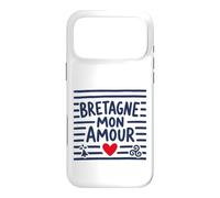 Bretagne Mon Amour Bretonne Breton Cœur Triskell et Hermine Coque pour iPhone 17 Pro Max