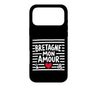 Bretagne Mon Amour Bretonne Breton Cœur Triskell et Hermine Coque pour iPhone 17 Pro Max