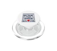 Bretagne Mon Amour Bretonne Breton Cœur Triskell et Hermine PopSockets PopGrip pour MagSafe