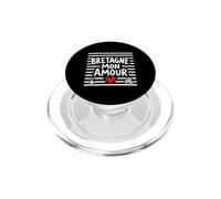 Bretagne Mon Amour Bretonne Breton Cœur Triskell et Hermine PopSockets PopGrip pour MagSafe