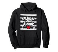 Bretagne Mon Amour Bretonne Breton Cœur Triskell et Hermine Sweat à Capuche