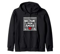 Bretagne Mon Amour Bretonne Breton Cœur Triskell et Hermine Sweat à Capuche