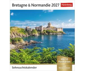 Bretagne & Normandie Sehnsuchtskalender 2027 - Wochenkalender mit 53 Postkarten: 53 Postkarten in einem Wochenkalender mit Urlaubsflair. ... Frankreich im Alltag. Auch zum Aufhängen