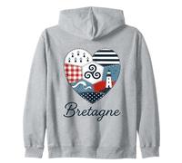 Bretagne Patchwork Bretonne Triskell Cœur Breton Sweat à Capuche