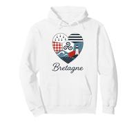 Bretagne Patchwork Bretonne Triskell Cœur Breton Sweat à Capuche