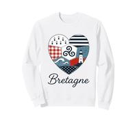 Bretagne Patchwork Bretonne Triskell Cœur Breton Sweatshirt