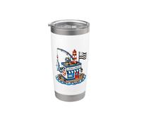 Bretagne Pêche Breizh Phare Breton Pêcheur Bord de Mer Océan Gobelet isotherme en acier inoxydable double paroi