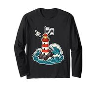 Bretagne Phare Breton Kawaii - Vagues et Gwenn ha Du Côtier Manche Longue