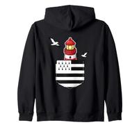 Bretagne Phare Breton Poche Drapeau Gwenn Ha du Marin Homme Sweat à Capuche