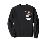 Bretagne Phare Breton Poche Drapeau Gwenn Ha du Marin Homme Sweatshirt