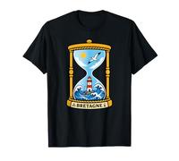 Bretagne Sablier Phare Breton Souvenir Bord de Mer Bretonne T-Shirt
