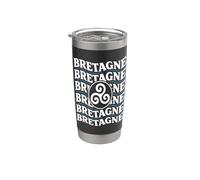 Bretagne Triskell Breton Bretonne Océan Mer Celtique Gobelet isotherme en acier inoxydable double paroi