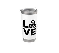 Bretagne Triskell Love Breizh Amour Breton Bretonne Gobelet isotherme en acier inoxydable double paroi