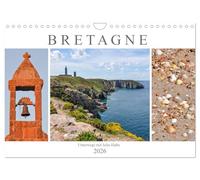 Bretagne - unterwegs mit Julia Hahn (Wandkalender 2026 DIN A4 quer), CALVENDO Monatskalender: Die Bretagne besticht durch ihre rauen ... kilometerlangen Sandstränden abwechseln.