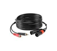 Bretelle 2x RCA mâles / 2x XLR mâles, 2m Câble Bretelle