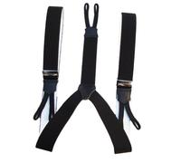 Bretelles à bouton noires unies Made in France (Noir) finition tresses