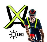 Easypix Gilet réfléchissant Street Glow Full Spectrum LED Jaune/Noir L-XL