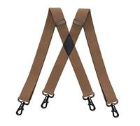 Bretelles Bandoulière Élastique Pour Homme En Forme De X À 4 Clips Pour Adulte Avec Élastique Uni Noir Boucle À Crochet Porte-Jarretelles Type X Cuir Noir Boucle À Crochet Noir Armure Toile-Camel