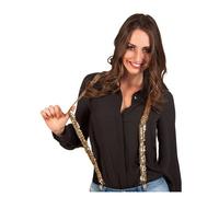 Boland - Bretelles avec paillettes, longueur totale 75 cm avec clips métalliques, porte-pantalon, accessoire de costume pour carnaval, fête à thème ou JGA