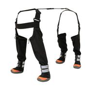 Bretelles de bottes pour chien, protection imperméable et antidérapante - Leggings antidérapants réglables avec bande réfléchissante pour pattes de chiot, par temps froid, neige, hiver, promenade en