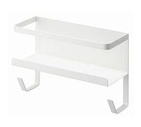Bretelles de Linge 4771 Yamazaki, Que Kaufmann (Yamazaki) Porte-Tuyau avec Une Machine à Laver à côté de la Structure magnétique Blanche au-Dessus du Plateau W28XD12XH18.5cm