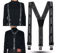 Bretelles élastiques robustes en Y pour vestes de course de moto et pantalons jet de neige Taille réglable Maintien sûr (noir L)