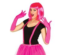 Bretelles Fuchsia Fluorescent (Taille Unique) Multicolore