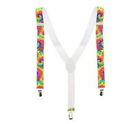 Bretelles hippie arc-en-ciel multicolores - Taille unique - Zacs Alter Ego