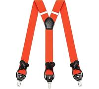Bretelles Homme avec Options de Fixation par Clip et Bouton, 6 Boutons Inclus, Largeur 3,5 cm en Forme de Y pour les Tailles jusqu'à 200 cm, Acier Inoxydable, Plage de Réglage d'Élasticité Extra Large