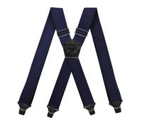 Bretelles Homme Larges 1Pc 3.5 * 120cm Men's Suspender Adult 4 Clips Mens Suspenders X Type Elastic Adjustable Strap Wide Braces Work Male Jockstrap(Deep Blue)