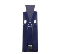 Bretelles Homme Larges 1Pc Men’s Wide X-Back Adjustable Elastic Suspenders With Heavy Duty Metal Clips(Dark Blue)