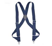 Bretelles Homme Larges 3.5X125cm Mens Suspenders 2 Clips Adult Suspender X-Type Male Strap Elastic Adjustable Work Braces Jeans Strap(Deep Blue)