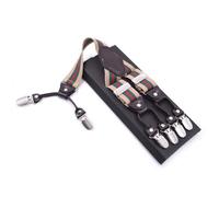 Bretelles Homme Larges 6 Clips Forme de Y Réglable Élastique 3.5 X 125 cm - Style 52