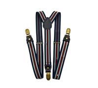 Bretelles Homme Larges Adult Suspenders Stripes 2.5cm 3 Clips Braces Elastic Stretch Unisex Party Performance Accessories Belt For Men(Stripe-4)