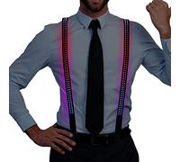 Bretelles LED, Bretelles arrière Bretelles lumineuses LED Neon Stripe Light Up Bretelles LED Y Forme Bretelles Batterie (Couleur)