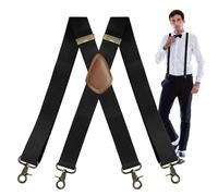 Bretelles pour Hommes | Bretelles de Travail Élastiques Discrets sous les Vêtements | Accessoires Vestimentaires Réglable pour Jeans pour le Travail de Construction, le Mariage et la Randonnée